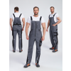 Полукомбинезон ProfLineLeader (тк.Хлопок/Спандекс,260), серый/черный