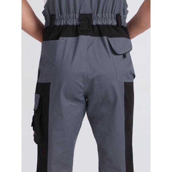 Полукомбинезон ProfLineLeader (тк.Хлопок/Спандекс,260), серый/черный