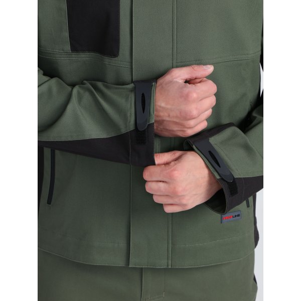 Костюм ProfLineLeader-1 (тк.Хлопок/Спандекс,260) брюки, хаки/черный