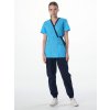 Костюм женский Симпл-001 (тк.Смесовая,120) MedLine, т.синий/голубой
