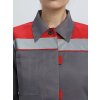 Костюм женский Весна-1 СОП NEW (тк.Смесовая,210) брюки, т.серый/красный