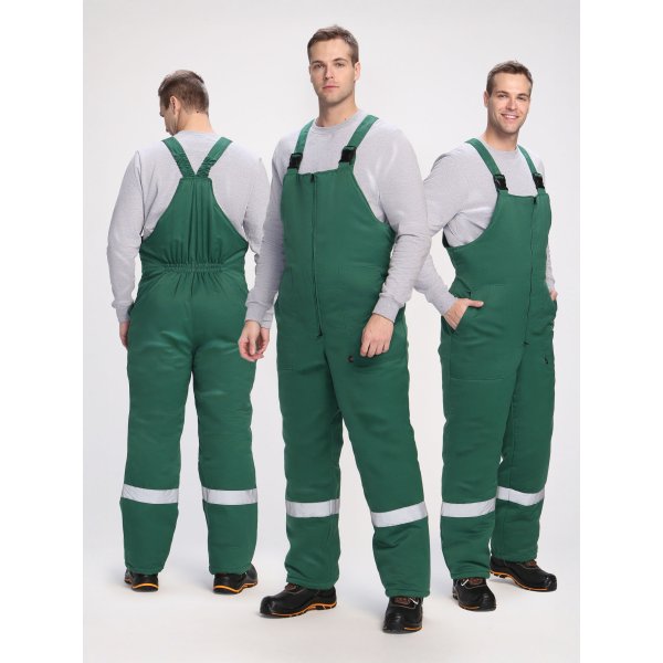 Полукомбинезон зимний Экспертный-Люкс (тк.Смесовая,210), зеленый