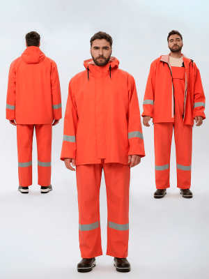 Костюм влагозащитный для рыбаков ProfLineSpecialist СОП (ПВХ,550), оранжевый