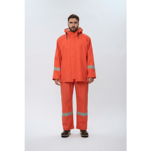 Костюм влагозащитный для рыбаков ProfLineSpecialist СОП (ПВХ,550), оранжевый