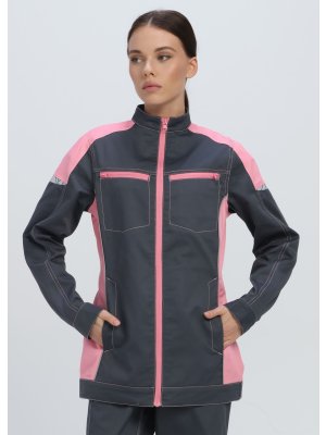 Куртка женская ProfLineSpecialist (тк.Смесовая,240), серый/розовый