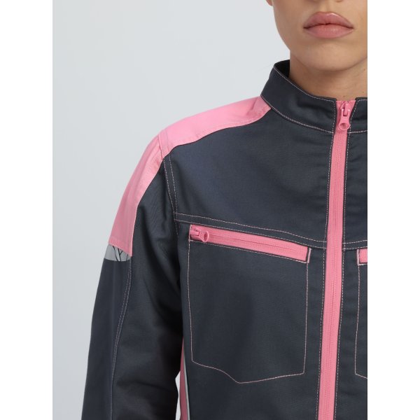 Куртка женская ProfLineSpecialist (тк.Смесовая,240), серый/розовый