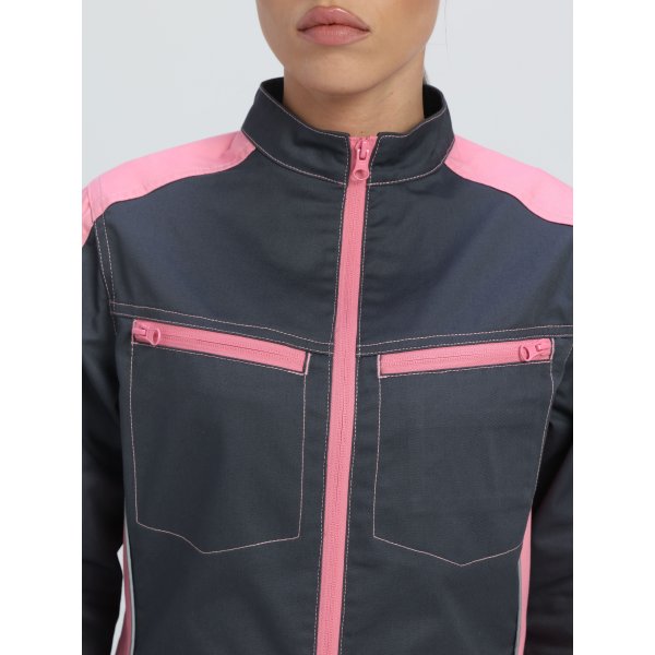 Куртка женская ProfLineSpecialist (тк.Смесовая,240), серый/розовый