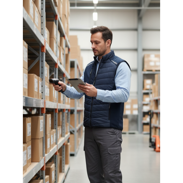 Жилет утепленный ProfLineLeader (тк.Нейлон/Софтшел), синий