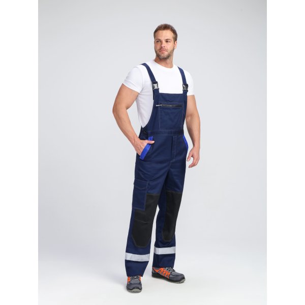 Костюм ProfLineBase-2 (тк.Твил,210) п/к, т.синий/черный/васильковый