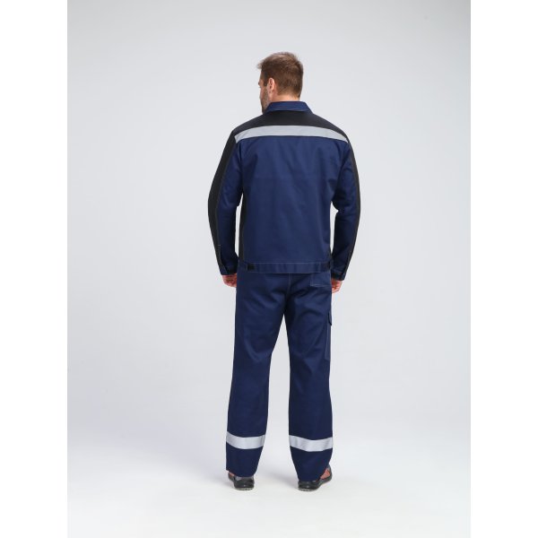 Костюм ProfLineBase-2 (тк.Твил,210) п/к, т.синий/черный/васильковый