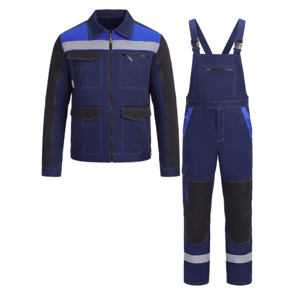 Костюм ProfLineBase-2 (тк.Твил,210) п/к, т.синий/черный/васильковый