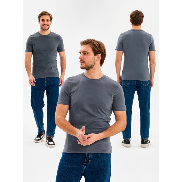 Футболка ProfLineBase (тк.Трикотаж,160), серый/2
