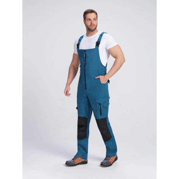 Полукомбинезон ProfLineSpecialist (тк.РипСтоп,240), циан/черный