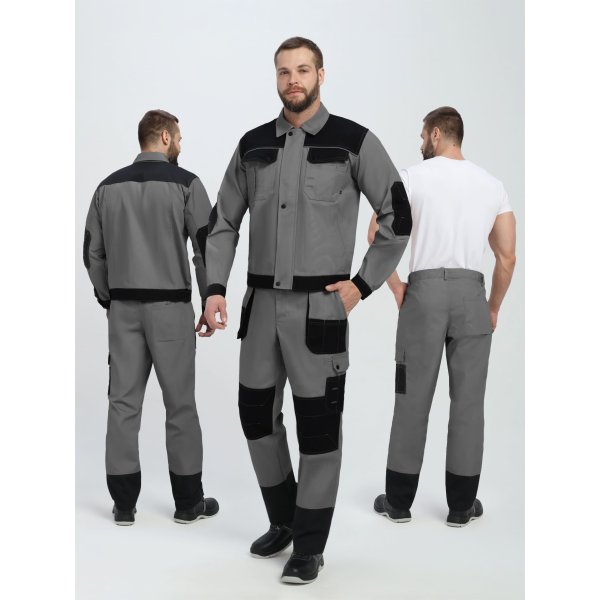 Костюм Вест IMP (тк.Канвас,260) брюки, т.серый/черный