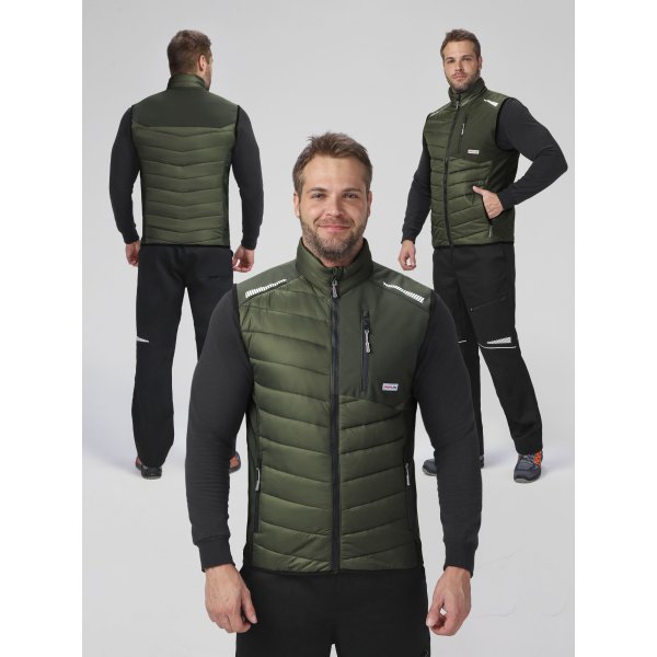 Жилет утепленный ProfLineLeader (тк.Нейлон/Софтшел), хаки