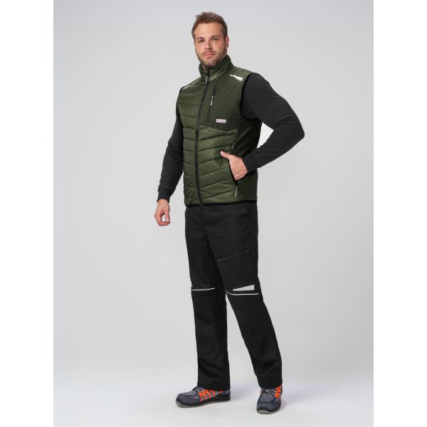 Жилет утепленный ProfLineLeader (тк.Нейлон/Софтшел), хаки