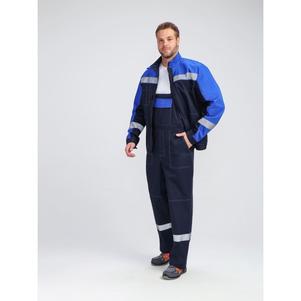 Костюм Бриготек-2 СОП (тк.Смесовая,260) п/к, т.синий/васильковый