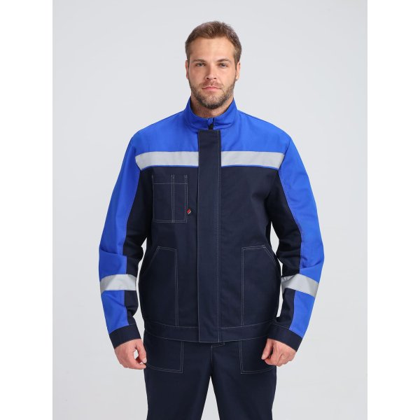 Костюм Бриготек-2 СОП (тк.Смесовая,260) п/к, т.синий/васильковый