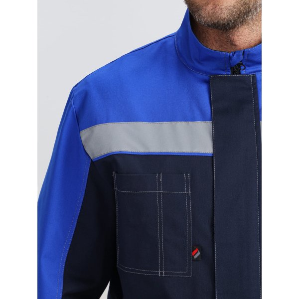 Костюм Бриготек-2 СОП (тк.Смесовая,260) п/к, т.синий/васильковый