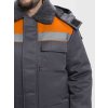 Куртка зимняя Бригада NEW (тк.Смесовая,210), т.серый/оранжевый