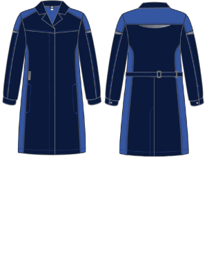 Халат женский ProfLineSpecialist (тк.Смесовая,240), т.синий/васильковый