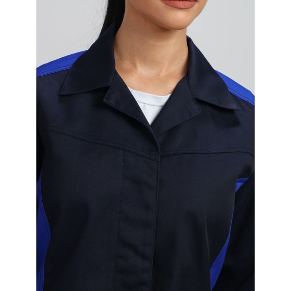 Халат женский ProfLineSpecialist (тк.Смесовая,240), т.синий/васильковый