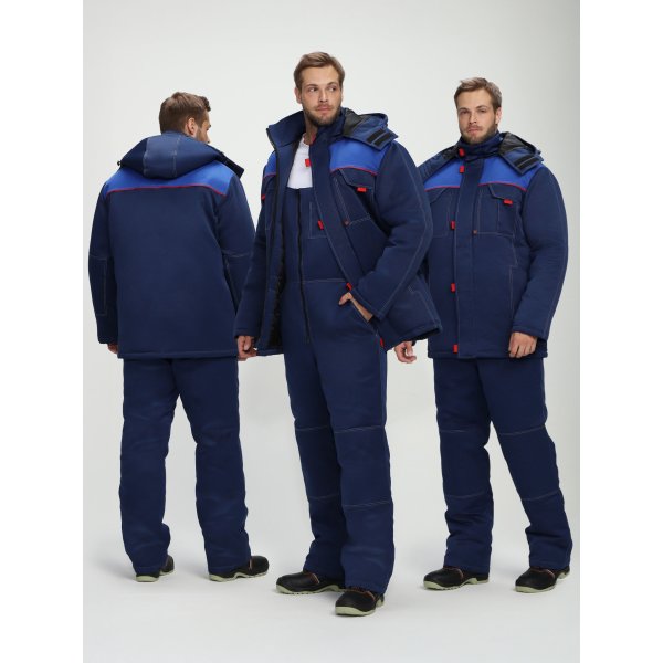 Костюм зимний Флофт-2 (тк.Смесовая,210) п/к, т.синий/васильковый