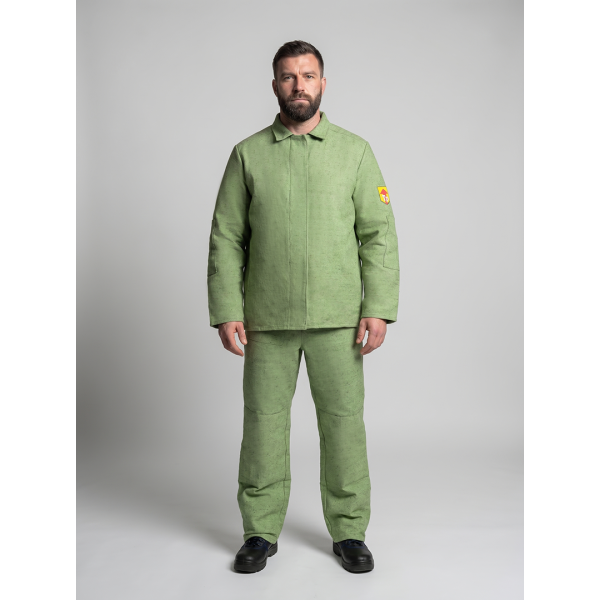 Костюм сварщика усиленный 1 кл.защиты ЭКО (тк.Брезент, 480), хаки