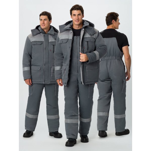 Костюм зимний Нейч-2 СОП (тк.Смесовая,210) п/к, серый/св.серый