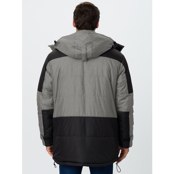 Куртка зимняя Премиум CH (тк.Мембрана), т.серый меланж/черный