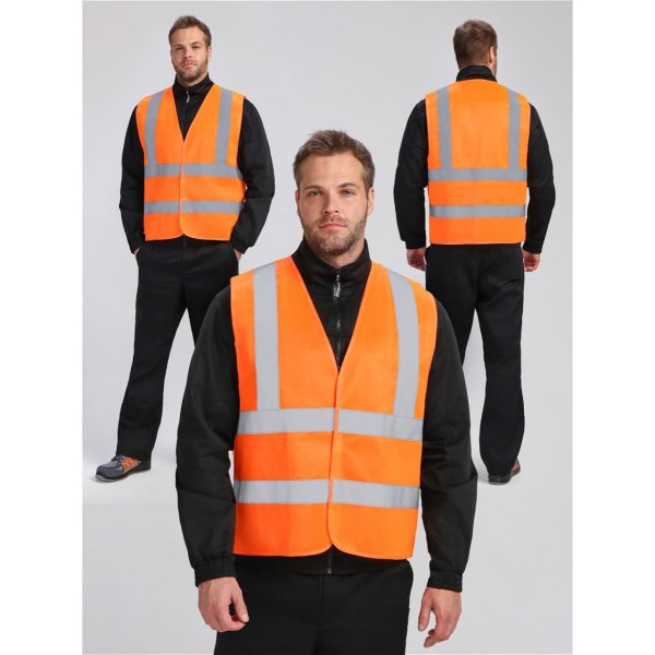 Жилет сигнальный ProfLineBase СОП-4 (тк.Полиэфир,100), оранжевый