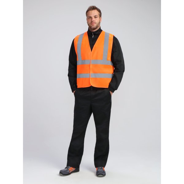 Жилет сигнальный ProfLineBase СОП-4 (тк.Полиэфир,100), оранжевый