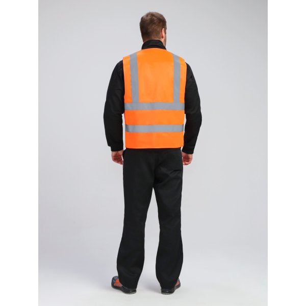 Жилет сигнальный ProfLineBase СОП-4 (тк.Полиэфир,100), оранжевый