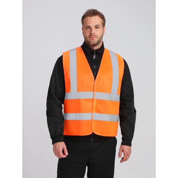 Жилет сигнальный ProfLineBase СОП-4 (тк.Полиэфир,100), оранжевый