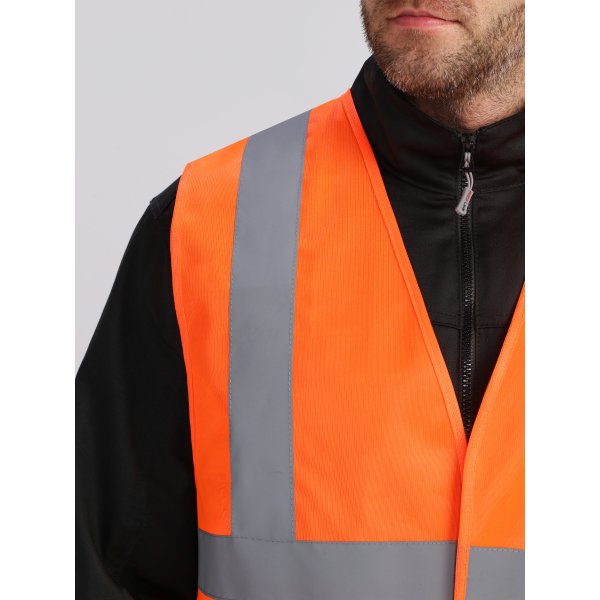 Жилет сигнальный ProfLineBase СОП-4 (тк.Полиэфир,100), оранжевый