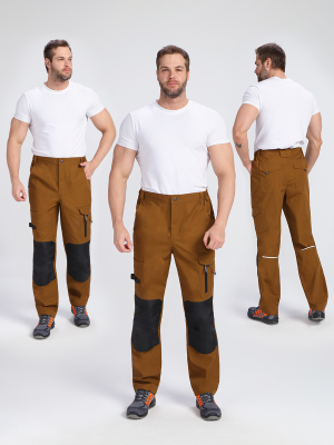 Брюки ProfLineSpecialist (тк.РипСтоп,240), коричневый/черный