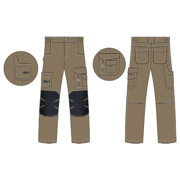 Брюки ProfLineSpecialist (тк.РипСтоп,240), коричневый/черный