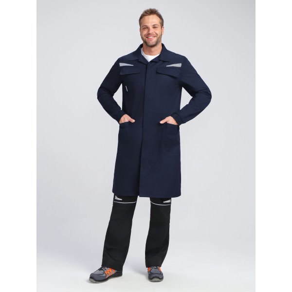 Халат ProfLineSpecialist (тк.Смесовая,240), т.синий