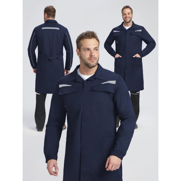 Халат ProfLineSpecialist (тк.Смесовая,240), т.синий