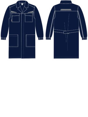 Халат ProfLineSpecialist (тк.Смесовая,240), т.синий