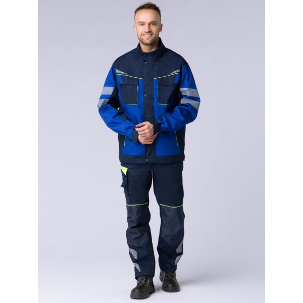 Куртка укороченная мужская PROFLINE SPECIALIST (тк.Смесовая,240), т.синий/васильковый