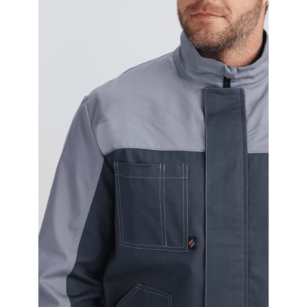 Костюм Бриготек-1 СОП (тк.Смесовая,260) брюки, т.серый/св.серый