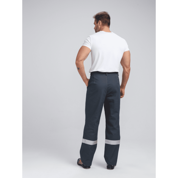 Костюм Бриготек-1 СОП (тк.Смесовая,260) брюки, т.серый/св.серый