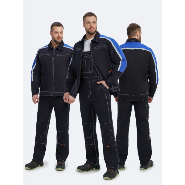 Костюм Джет IMP (тк.Саржа,320) п/к, т.синий/васильковый