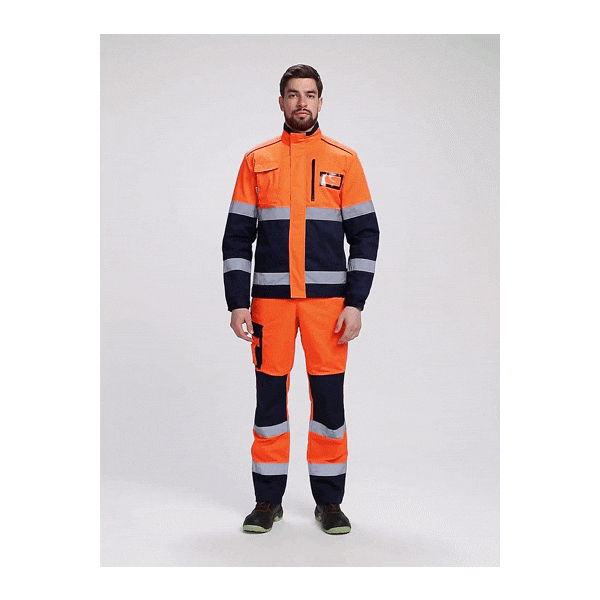 Костюм сигнальный ProfLineSpecialist-2 (тк.Смесовая МВО,240) п/к, оранжевый/т.синий