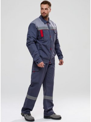 Костюм Флагман-Фаворит-2 СОП IMP (тк.Саржа,250) п/к, т.серый/св.серый