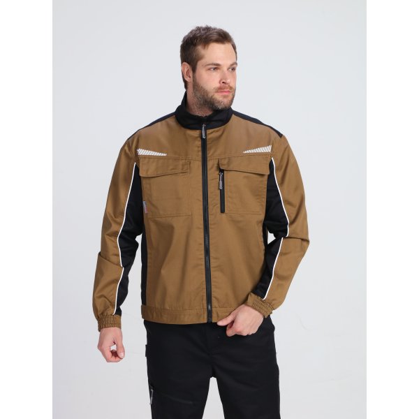 Куртка ProfLineSpecialist (тк.Смесовая,240), бежевый/черный