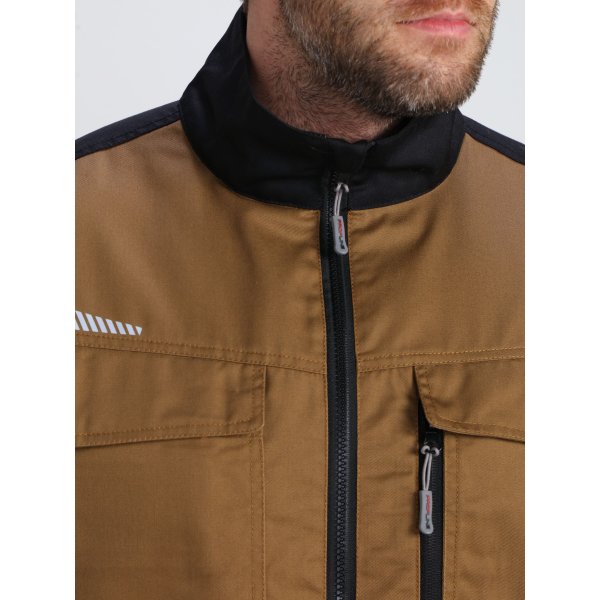 Куртка ProfLineSpecialist (тк.Смесовая,240), бежевый/черный