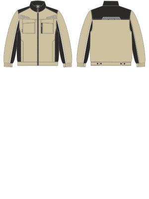 Куртка ProfLineSpecialist (тк.Смесовая,240), бежевый/черный