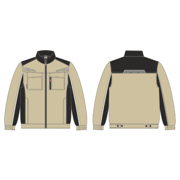 Куртка ProfLineSpecialist (тк.Смесовая,240), бежевый/черный